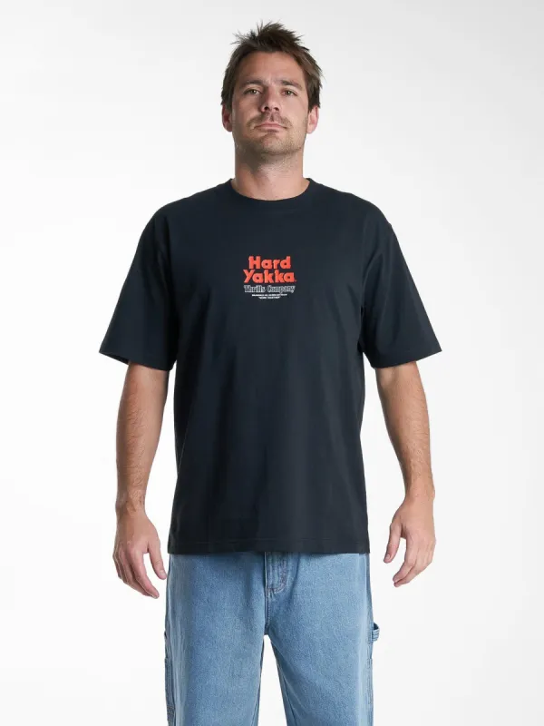 Hard Yakka X Thrills Stacked Oversize Tee - Washed Black sold by Thrills