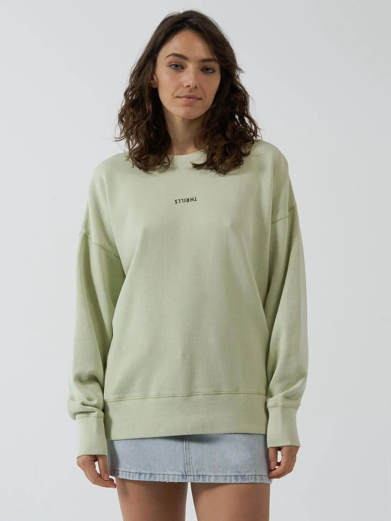 Minimal Thrills Slouch Crew - Pistachio sold by Thrills