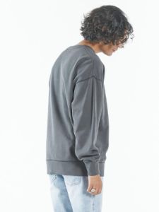 Thrills Embro Unlimited Slouch Fit Crew - Merch Black sold by Thrills
