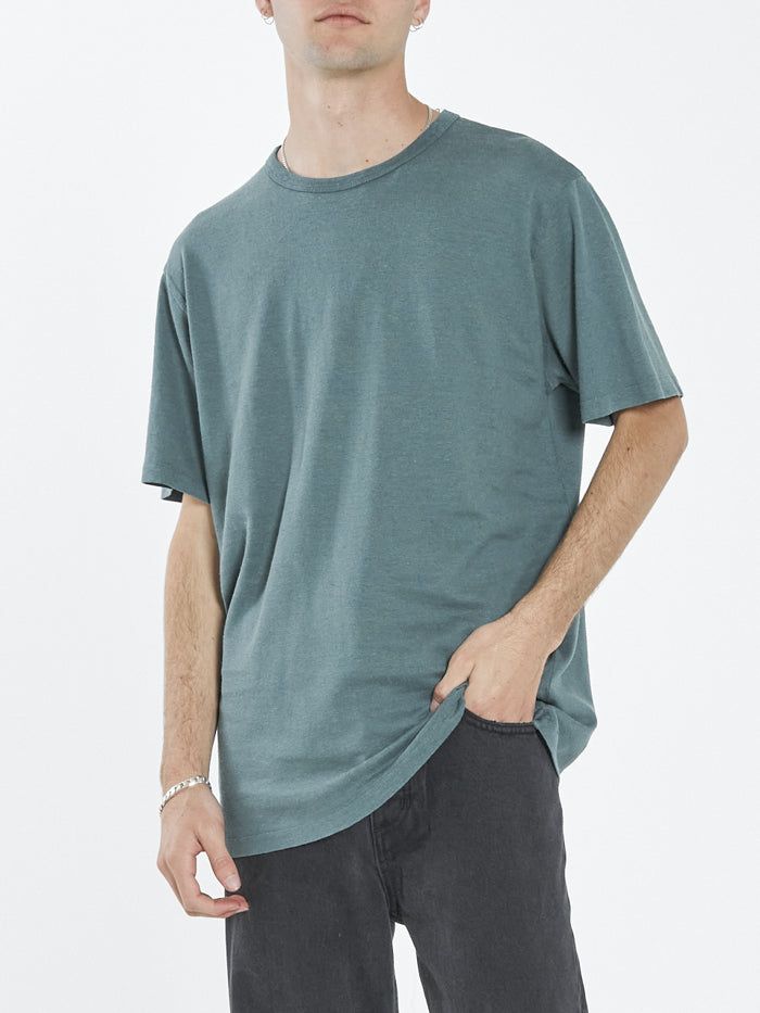 Hemp Thrills Embro Merch Fit Tee - Vintage Teal sold by Thrills