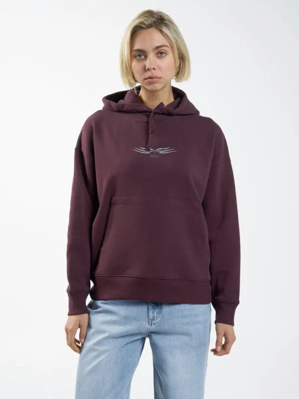 Easy Going Fleece Hood - Wine sold by Thrills