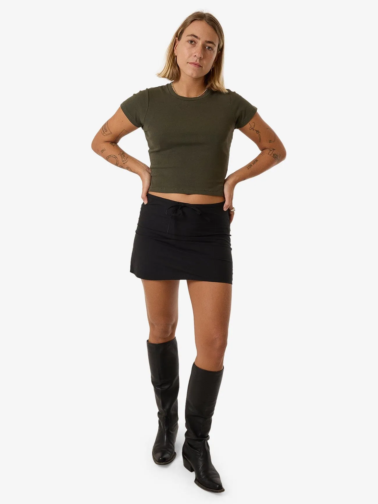 Quinn Bias Mini Skirt - Black sold by Thrills product image thumbnail 5