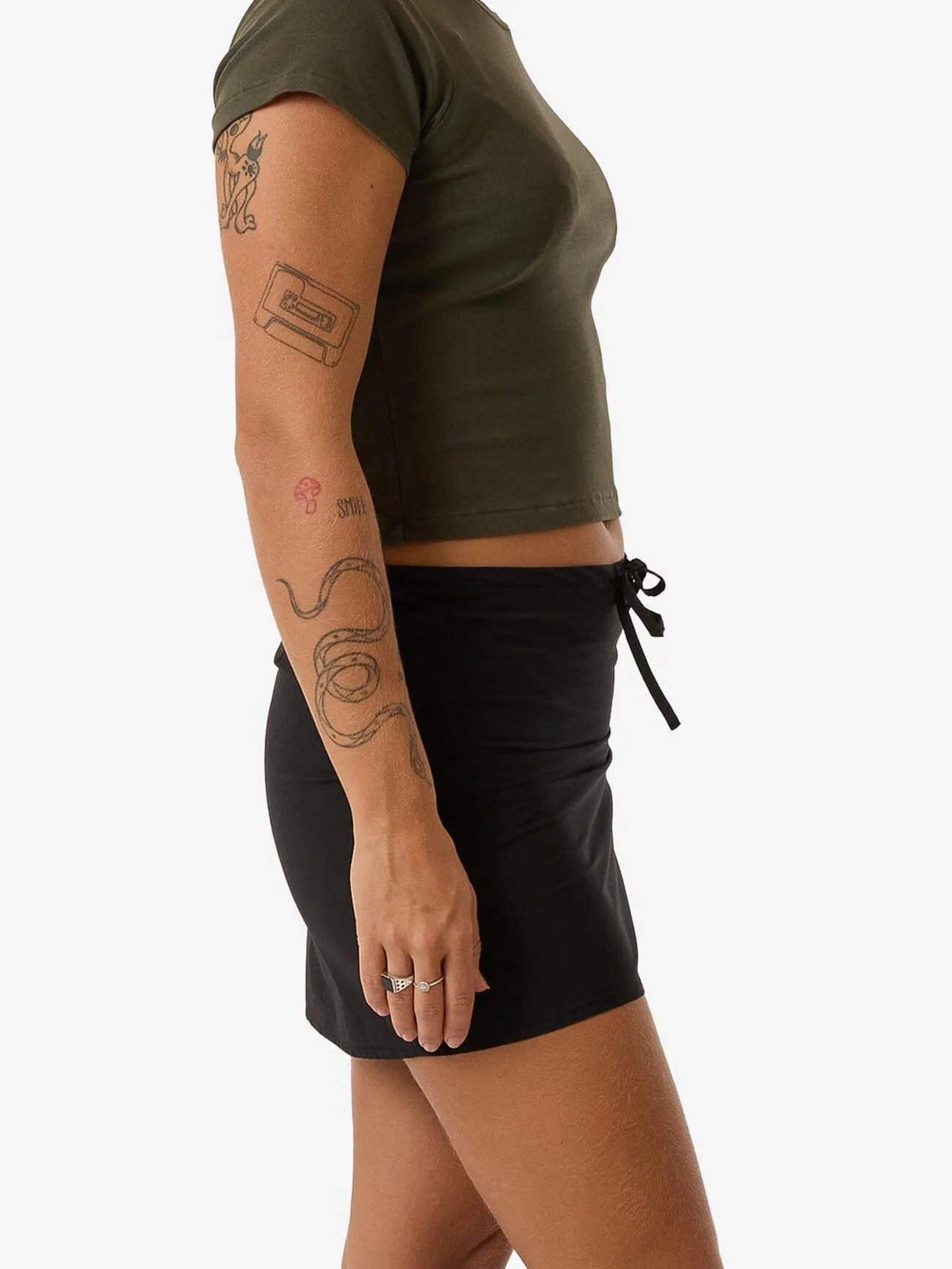 Quinn Bias Mini Skirt - Black sold by Thrills product image thumbnail 4