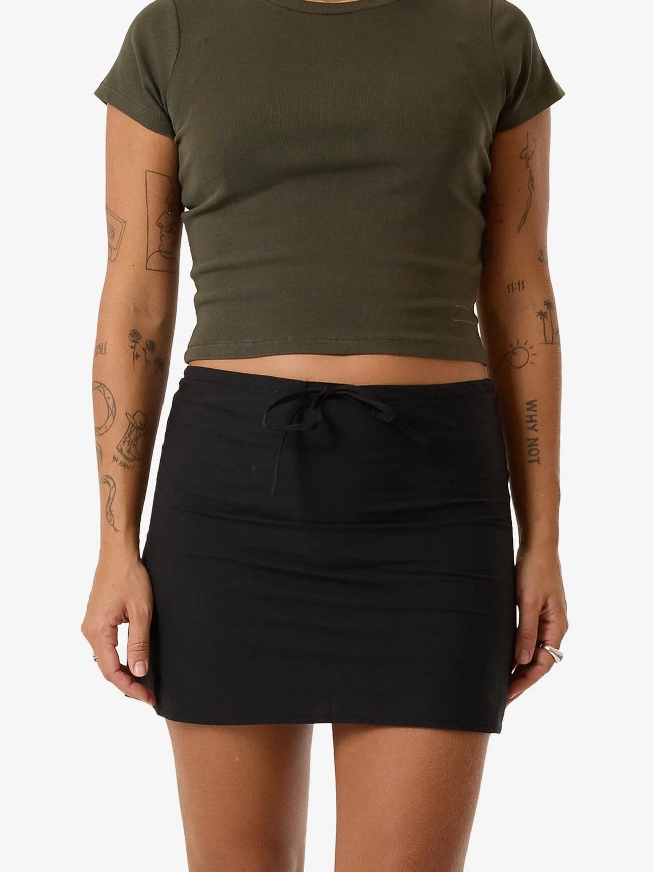 Quinn Bias Mini Skirt - Black sold by Thrills