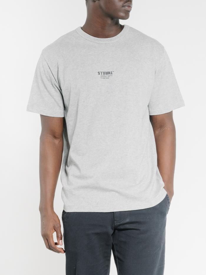 Thrills Stencil Merch Fit Tee - Grey Marle sold by Thrills
