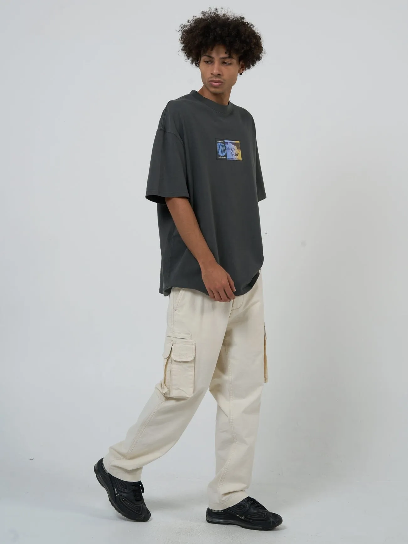 Actions Not Words Box Fit Oversize Tee - Merch Black sold by Thrills product image thumbnail 5