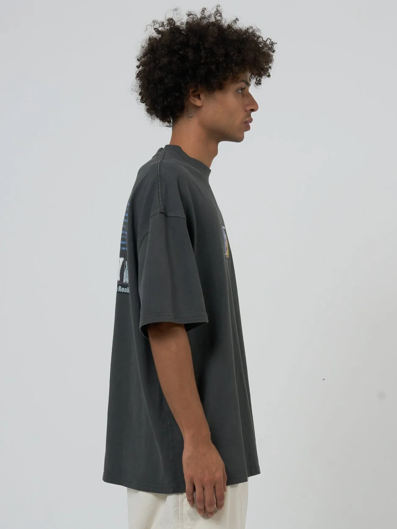 Actions Not Words Box Fit Oversize Tee - Merch Black sold by Thrills product image thumbnail 3