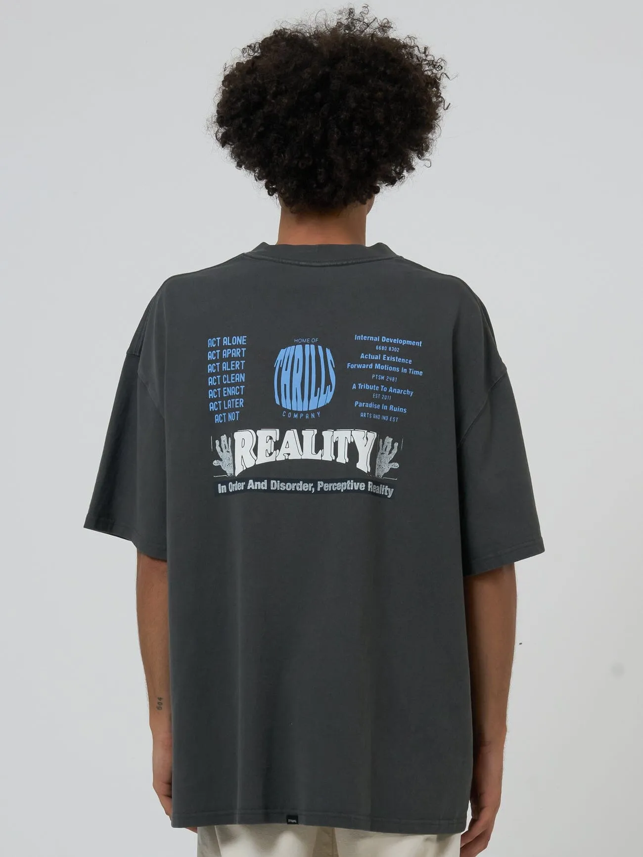 Actions Not Words Box Fit Oversize Tee - Merch Black sold by Thrills product image thumbnail 2