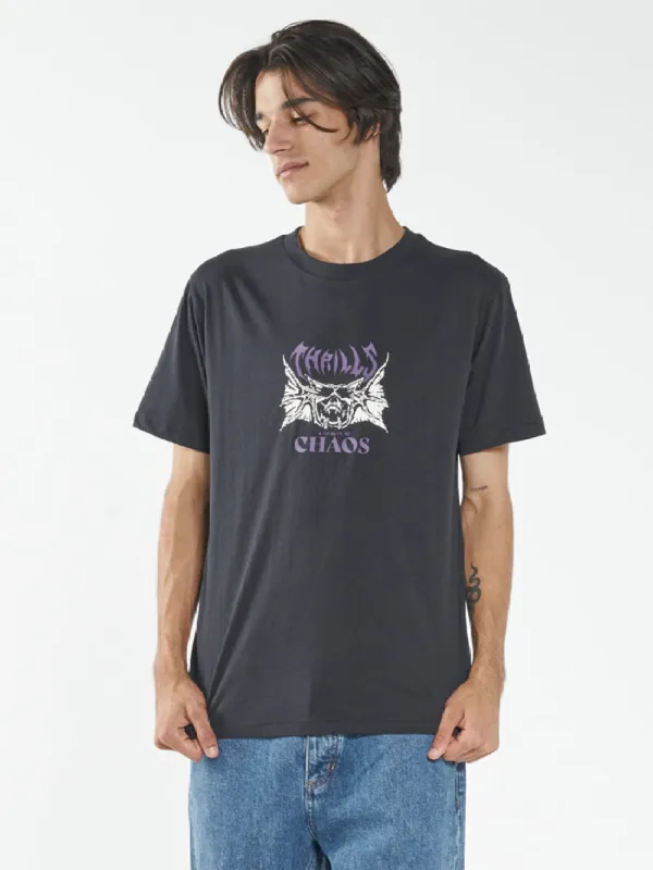Chaos Skull Merch Fit Tee - Washed Black sold by Thrills