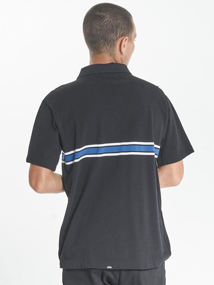 Warped Polo - Black sold by Thrills product image thumbnail 2