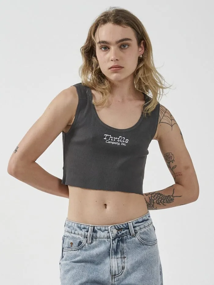 Intuition Crop Rib Singlet - Merch Black sold by Thrills