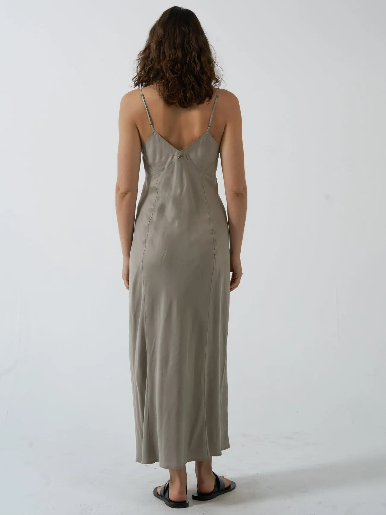Chelsea Full Length Slip Dress - Stone Grey sold by Thrills product image thumbnail 3