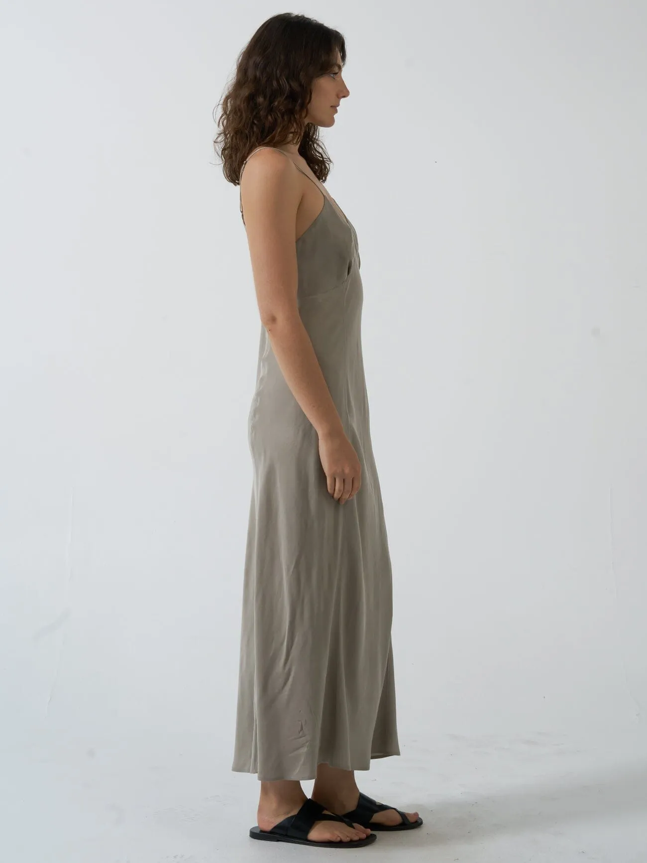 Chelsea Full Length Slip Dress - Stone Grey sold by Thrills product image thumbnail 4