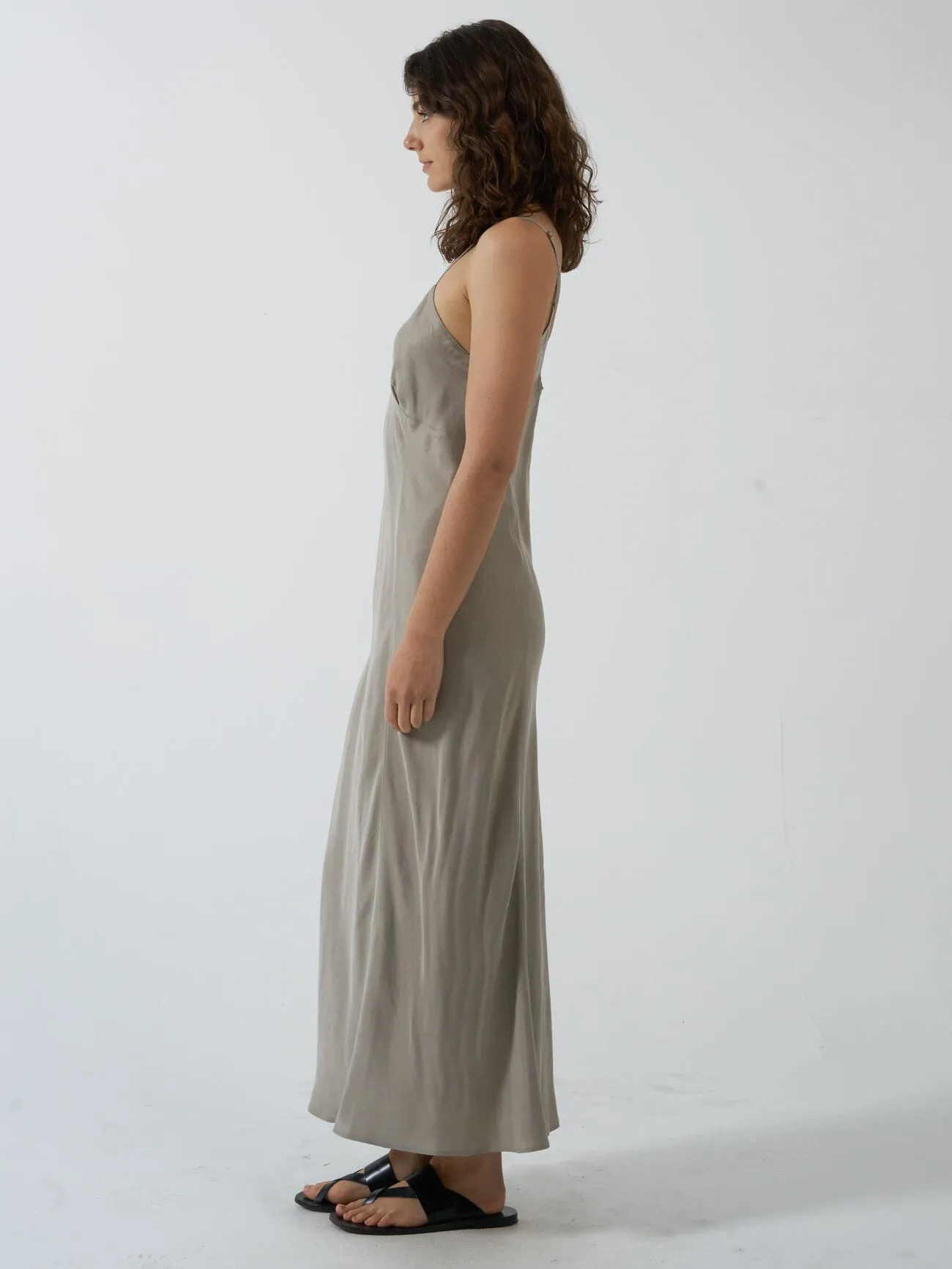 Chelsea Full Length Slip Dress - Stone Grey sold by Thrills product image thumbnail 5