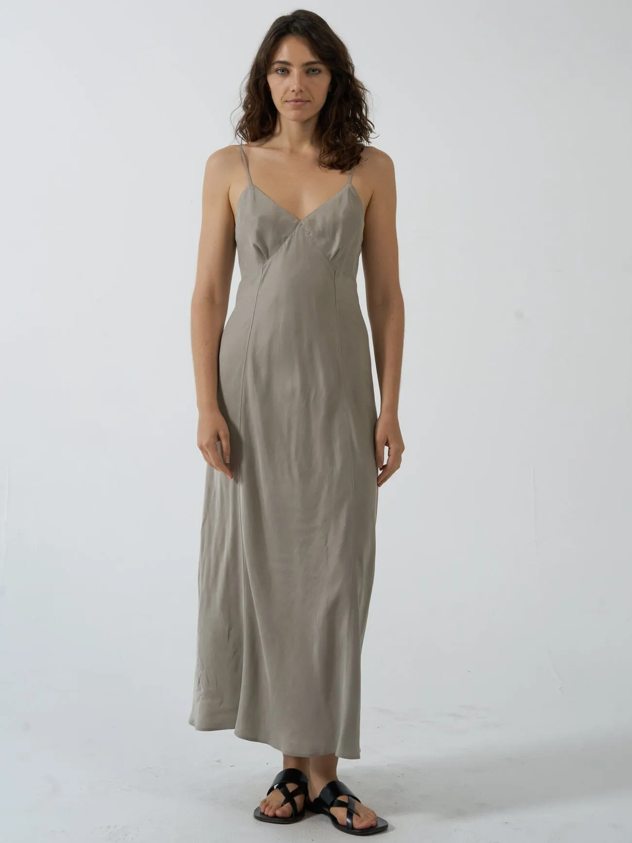 Chelsea Full Length Slip Dress - Stone Grey sold by Thrills product image thumbnail 2