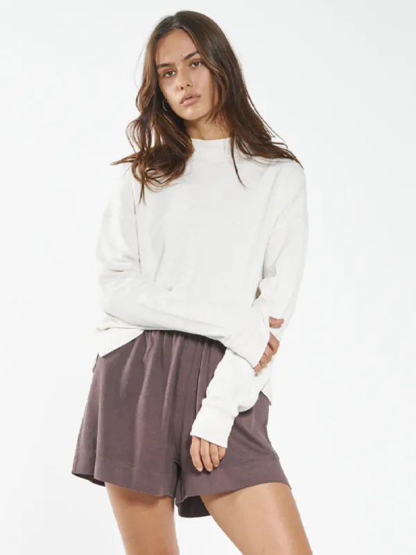 Hemp Mock Neck Long Sleeve Tee - Unbleached sold by Thrills