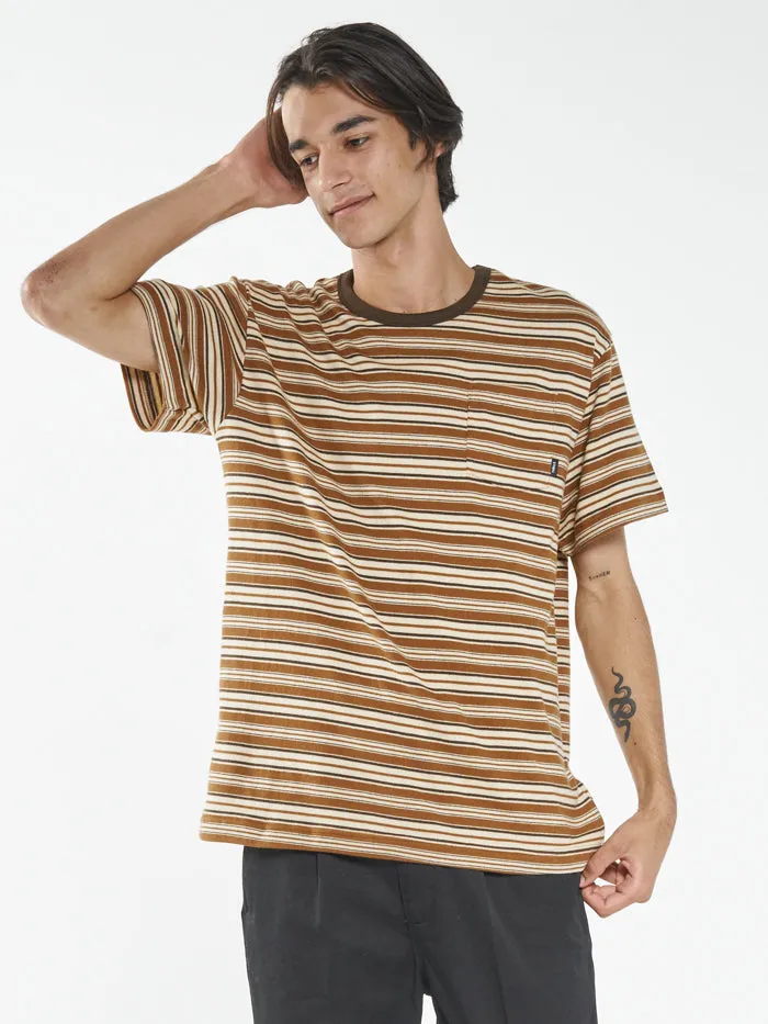 Los Thrills Stripe Merch Fit Pocket Tee - Stone sold by Thrills