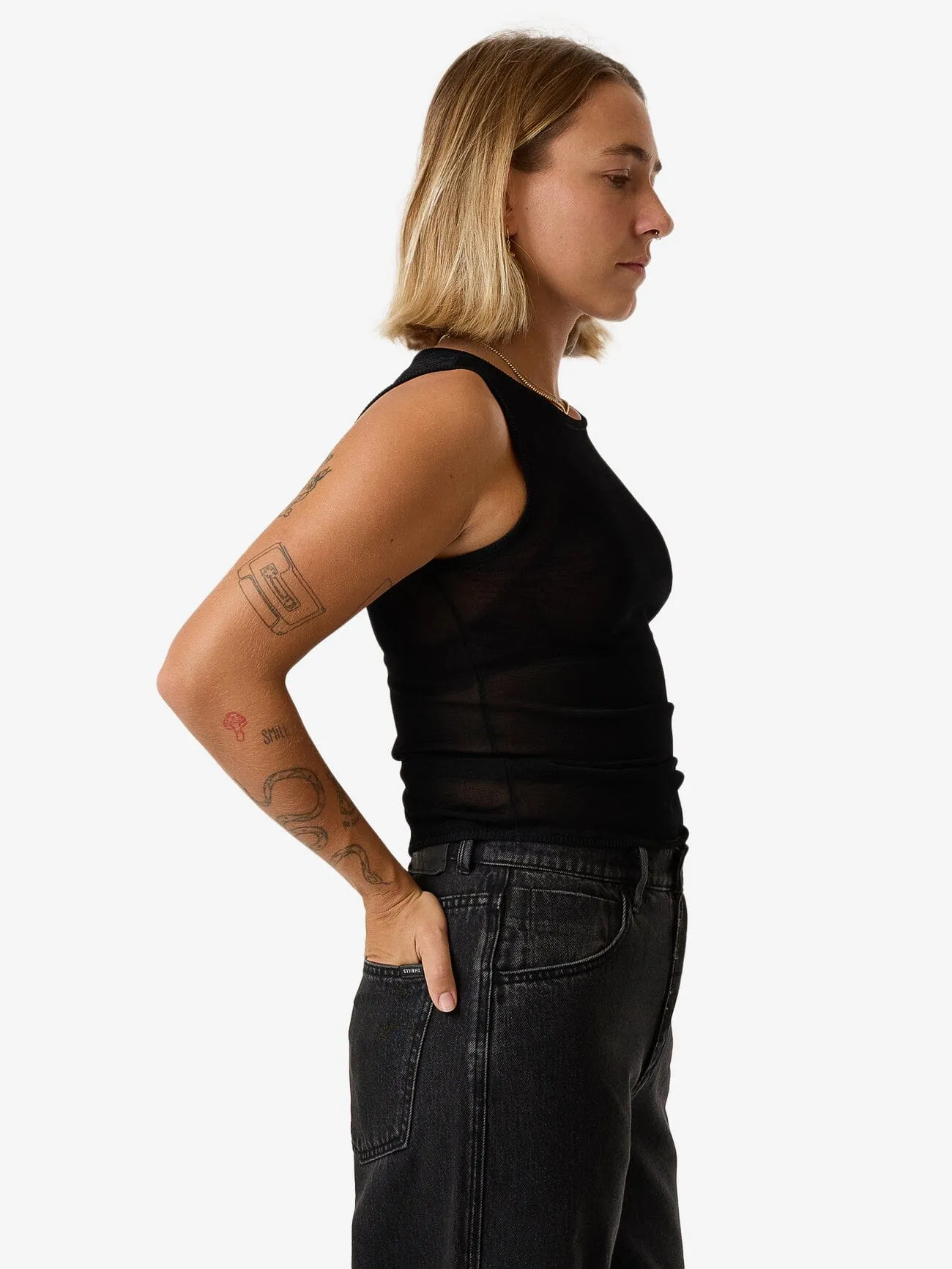 Anais Knit Tank - Black sold by Thrills product image thumbnail 5