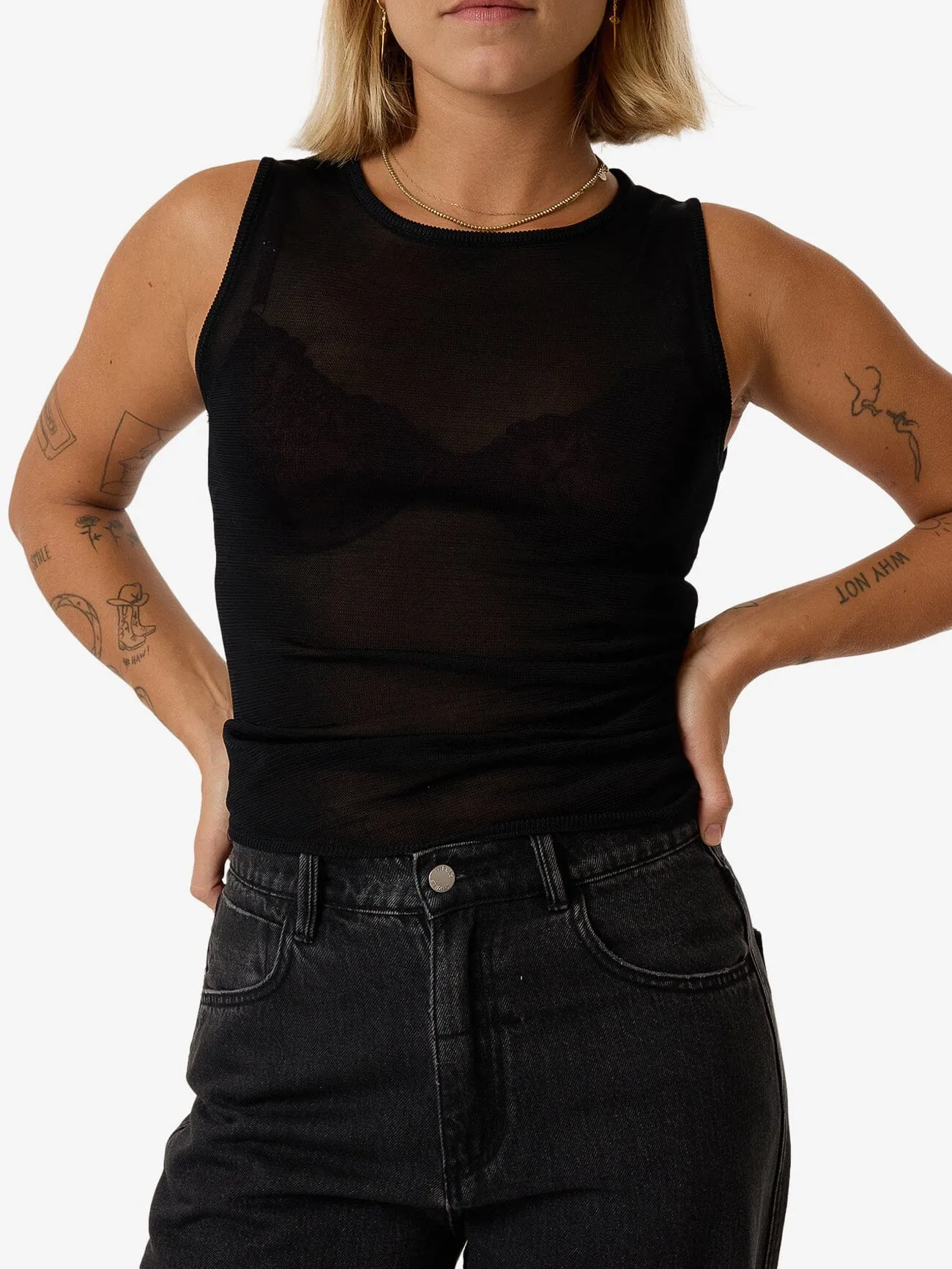 Anais Knit Tank - Black sold by Thrills product image thumbnail 2