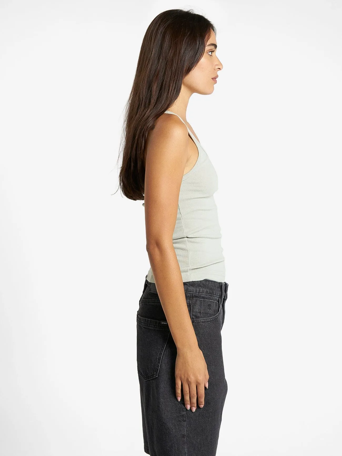 Minimal Thrills Scoop Tank - Sage Grey sold by Thrills product image thumbnail 4