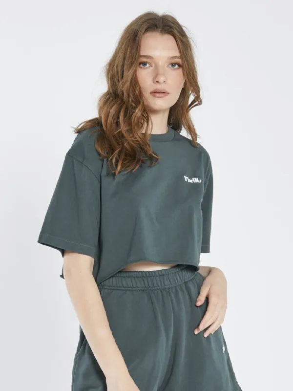 Thrills Limitless Merch Super Crop Tee - Deep Forest sold by Thrills