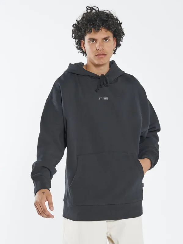 Minimal Thrills Slouch Pull On Hood - Washed Black sold by Thrills