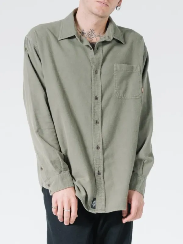 OPS Oversized Long Sleeve Shirt - Military sold by Thrills