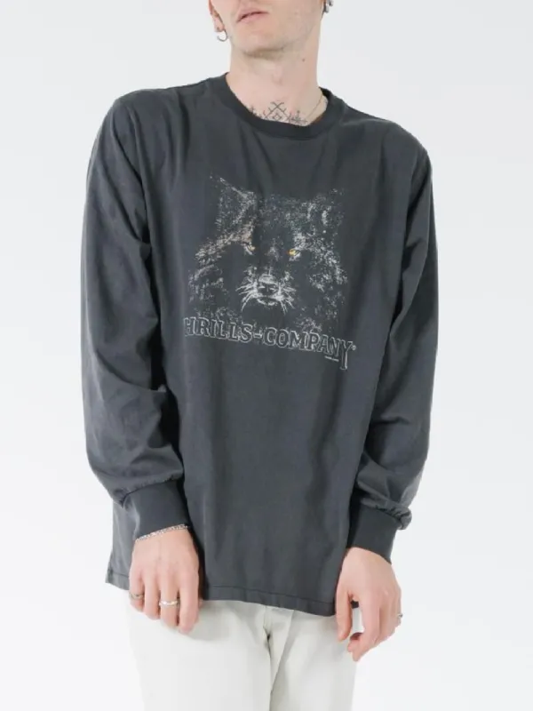 Shades Of Wolf Merch Fit Long Sleeve Tee - Vintage Black sold by Thrills
