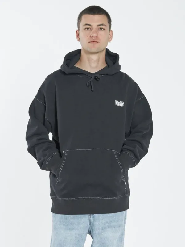 Infinite Thrills Slouch Pull On Hood - Washed Black sold by Thrills