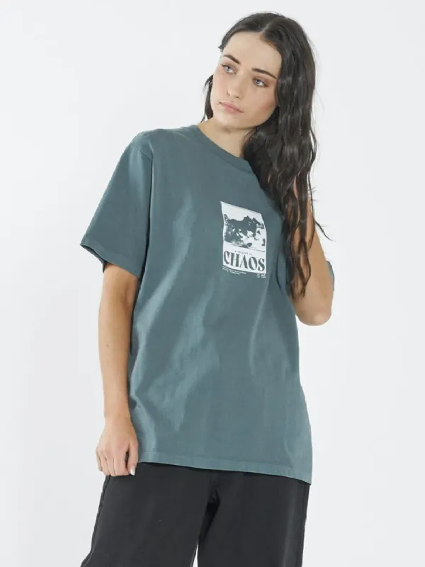 Chaos Merch Fit Tee - Vintage Teal sold by Thrills