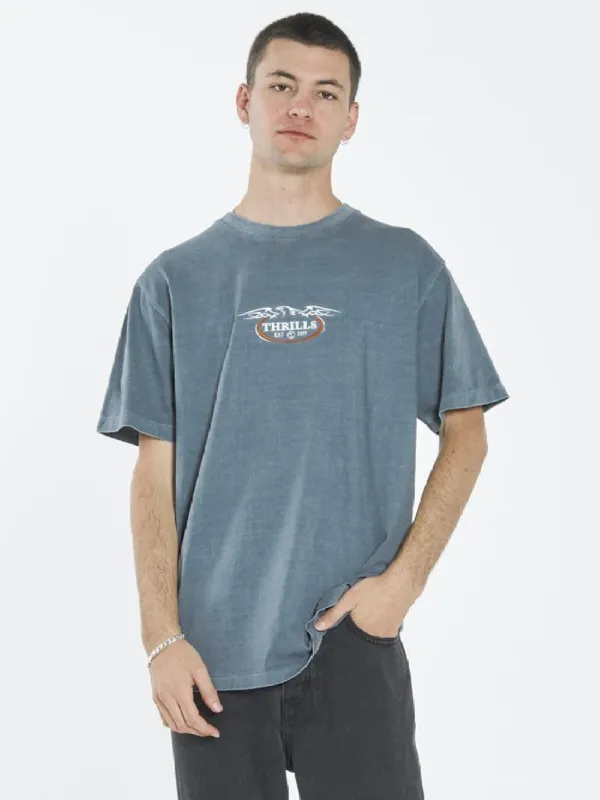 Eagle Badge Merch Fit Tee - Airforce Blue made by Thrills