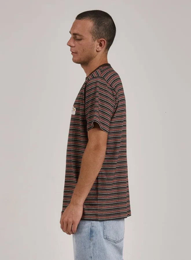 Running Free Stripe Merch Fit Tee - Postal Brown sold by Thrills product image thumbnail 3
