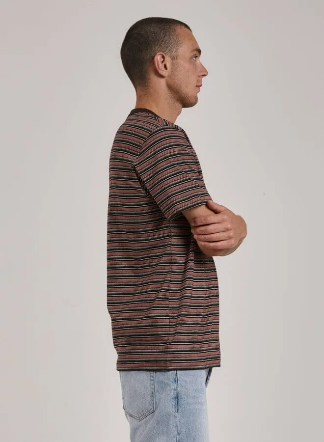 Running Free Stripe Merch Fit Tee - Postal Brown sold by Thrills product image thumbnail 4