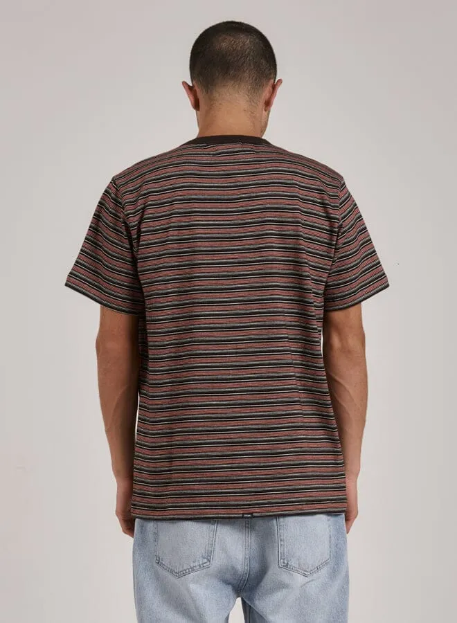 Running Free Stripe Merch Fit Tee - Postal Brown sold by Thrills product image thumbnail 2