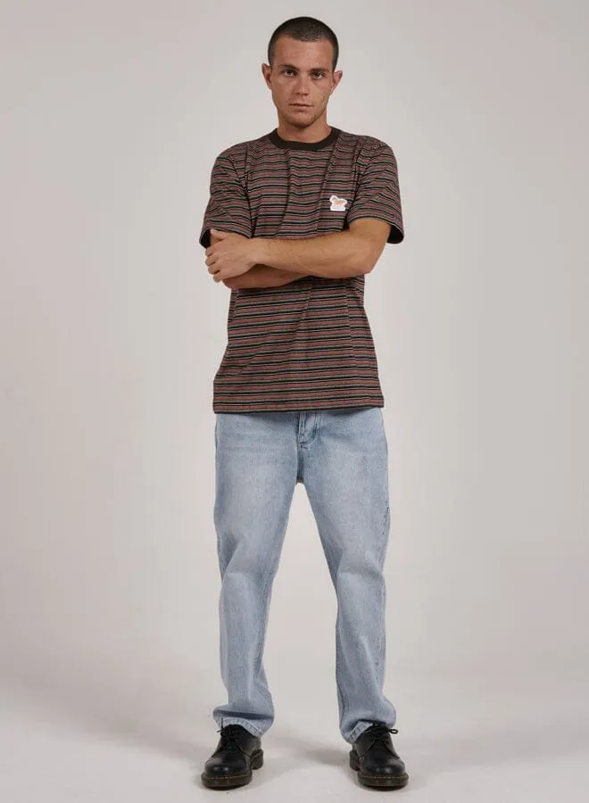 Running Free Stripe Merch Fit Tee - Postal Brown sold by Thrills product image thumbnail 5