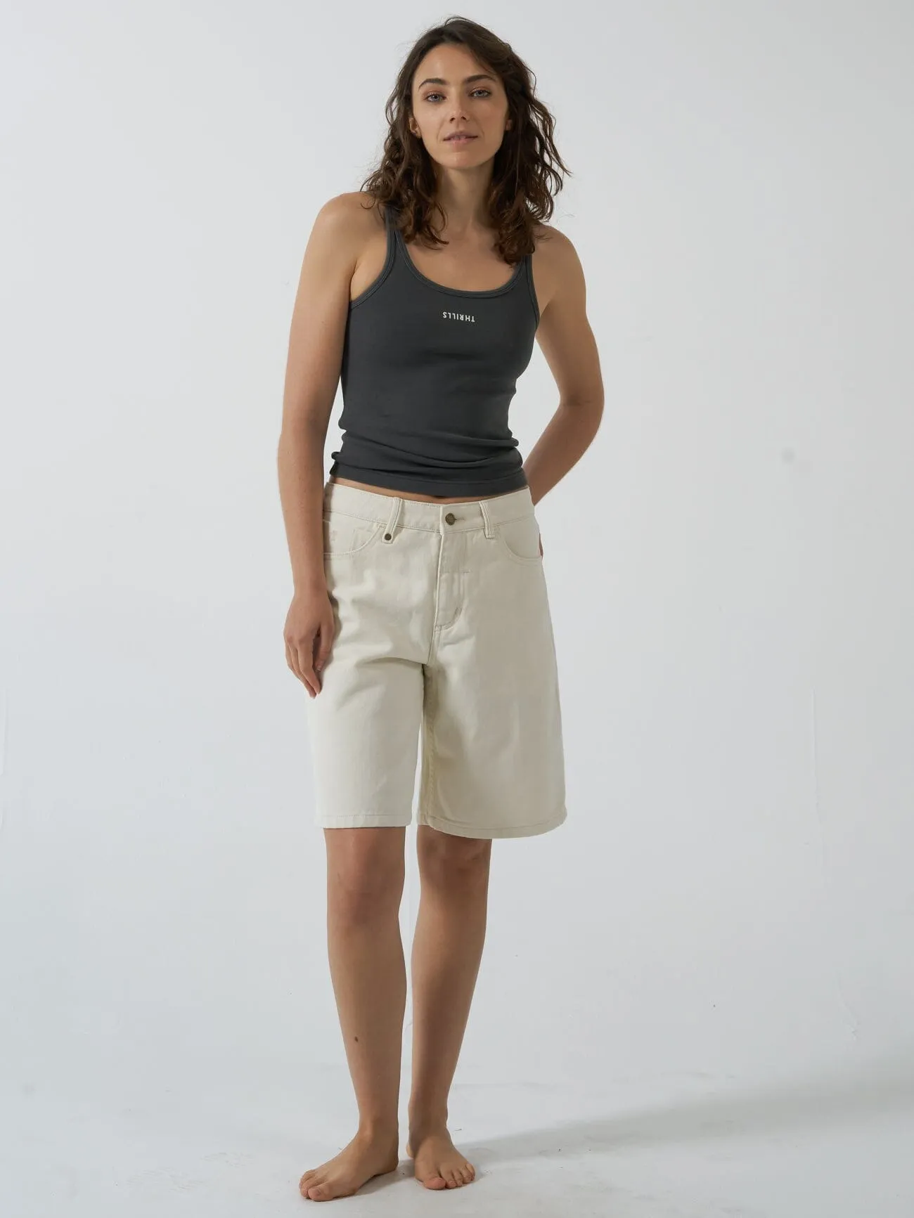 Minimal Thrills Scoop Tank - Merch Black sold by Thrills product image thumbnail 5