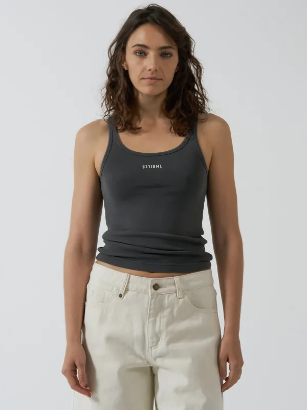 Minimal Thrills Scoop Tank - Merch Black sold by Thrills
