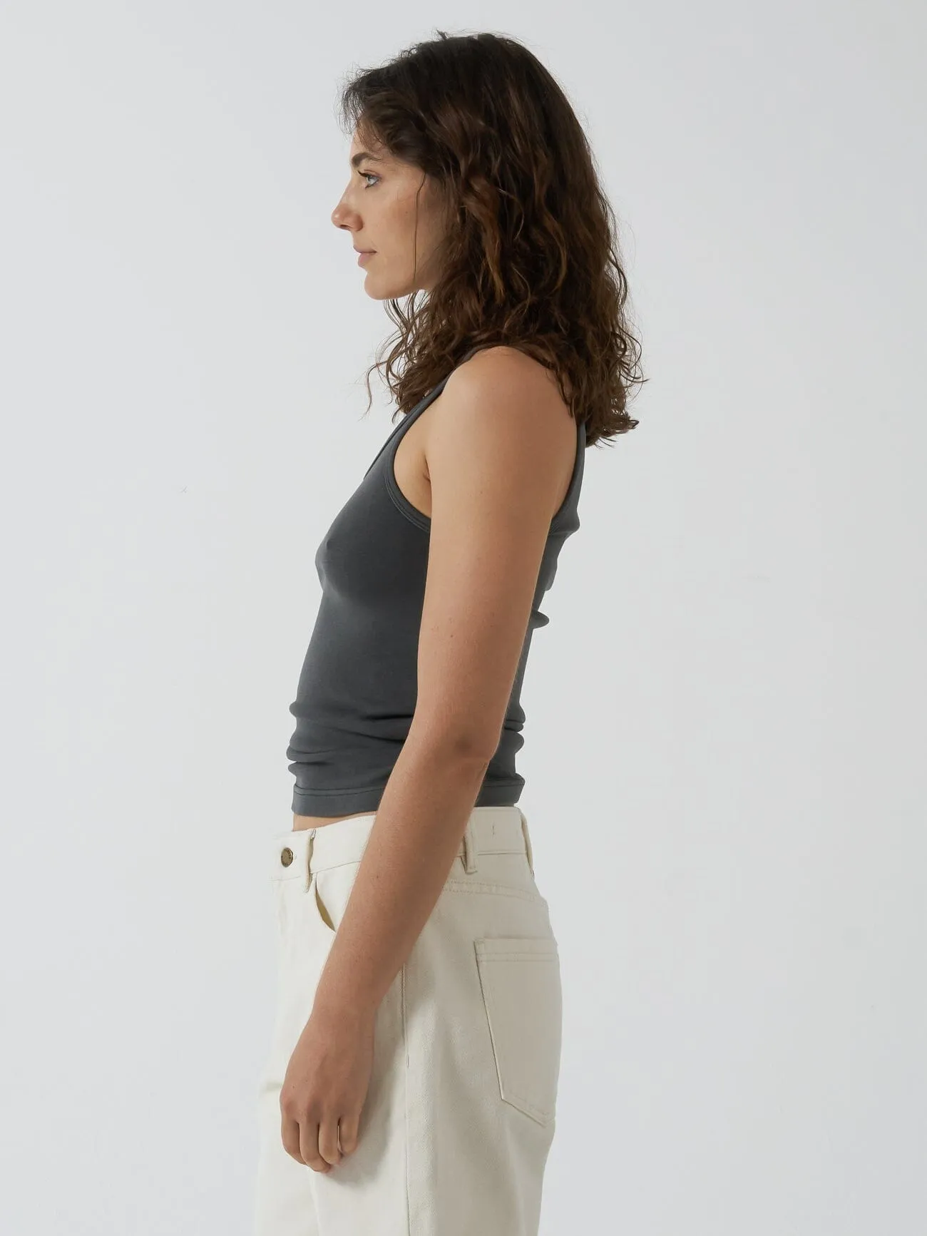 Minimal Thrills Scoop Tank - Merch Black sold by Thrills product image thumbnail 4