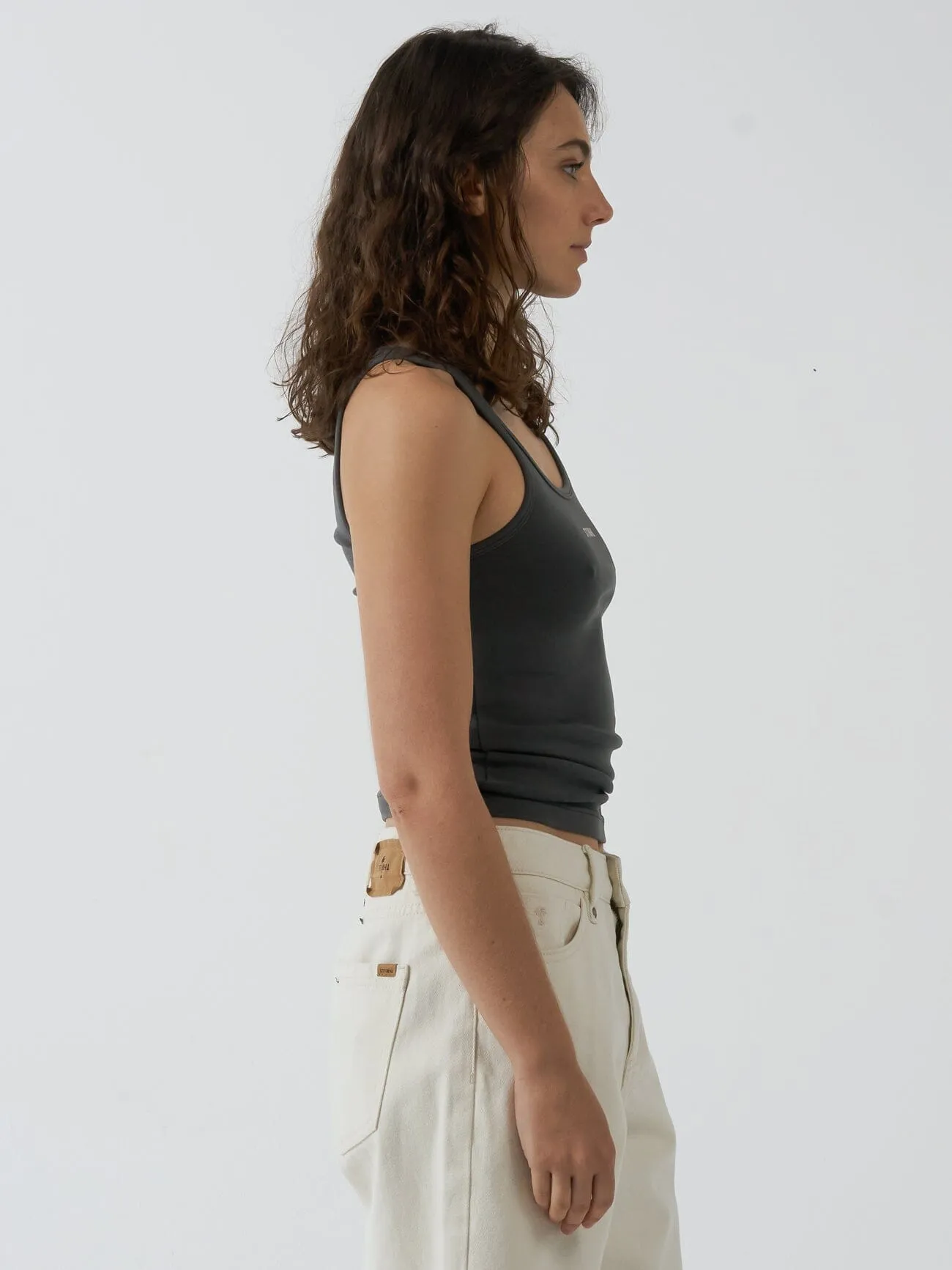 Minimal Thrills Scoop Tank - Merch Black sold by Thrills product image thumbnail 3