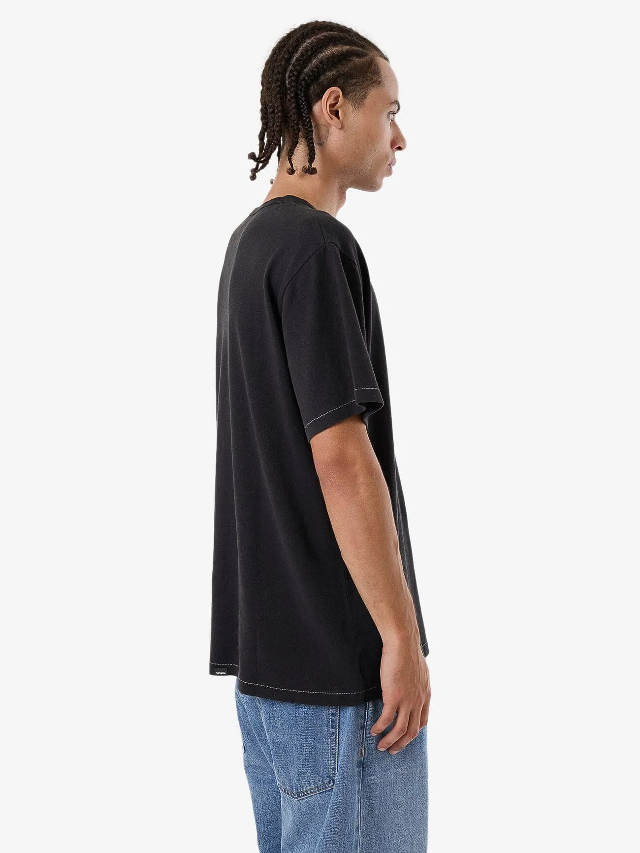 Hemp Thrills Embro Bind Merch Fit Tee - Black sold by Thrills product image thumbnail 4