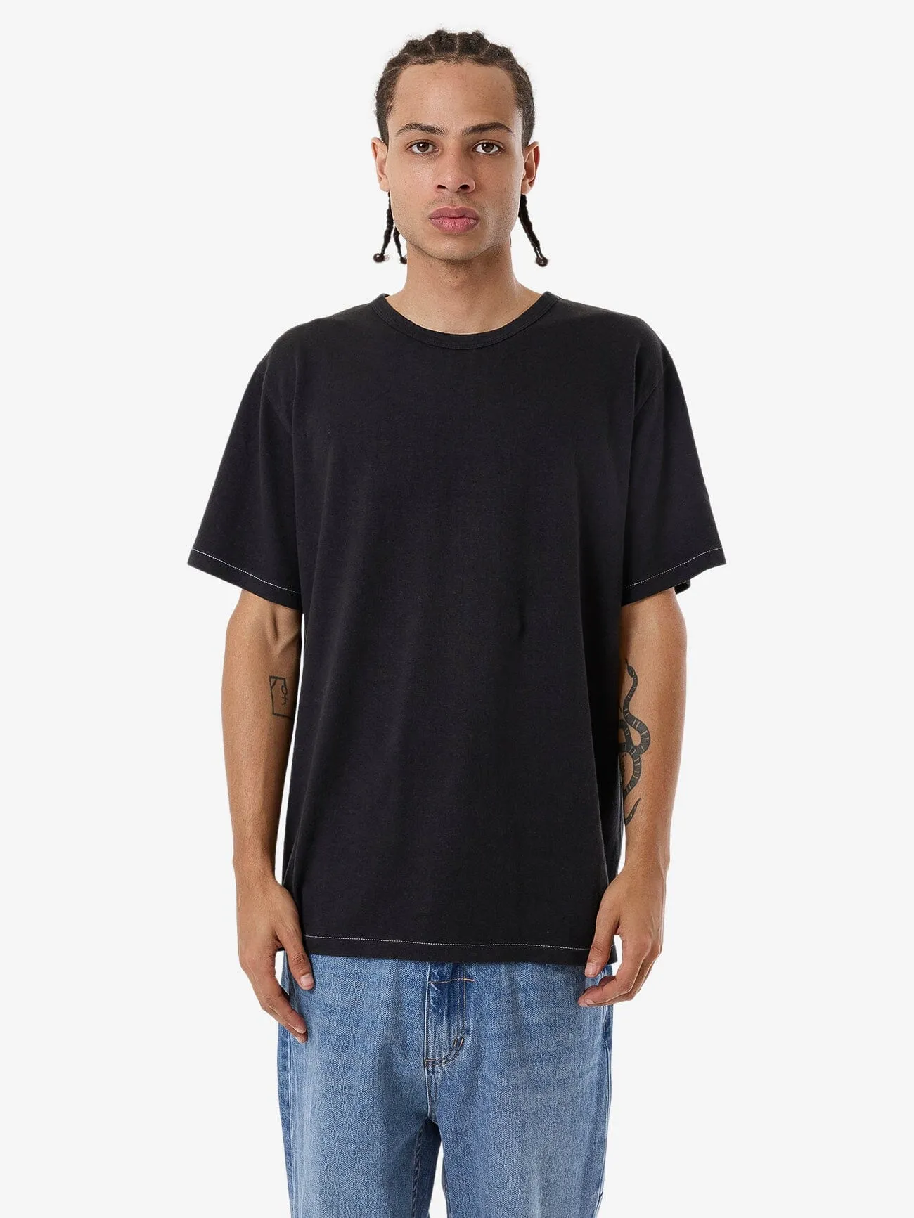 Hemp Thrills Embro Bind Merch Fit Tee - Black sold by Thrills