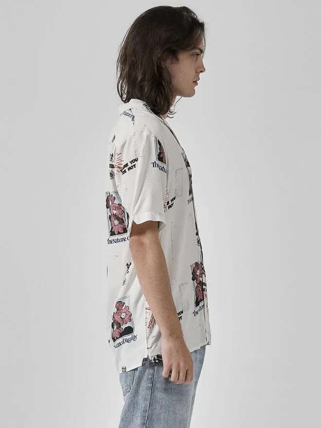 Nature Of Reality Bowling Shirt - Dirty White sold by Thrills product image thumbnail 4