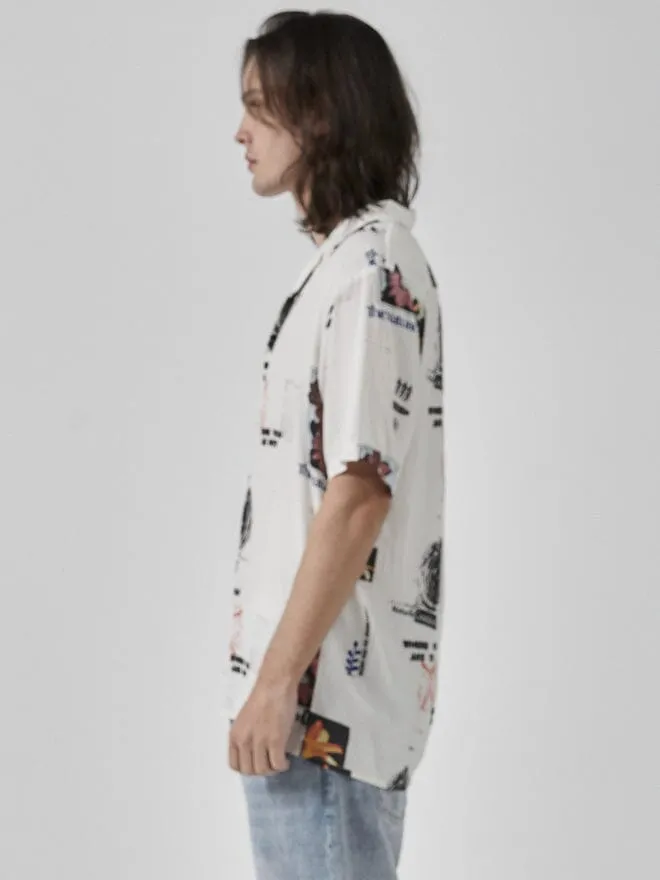 Nature Of Reality Bowling Shirt - Dirty White sold by Thrills product image thumbnail 3
