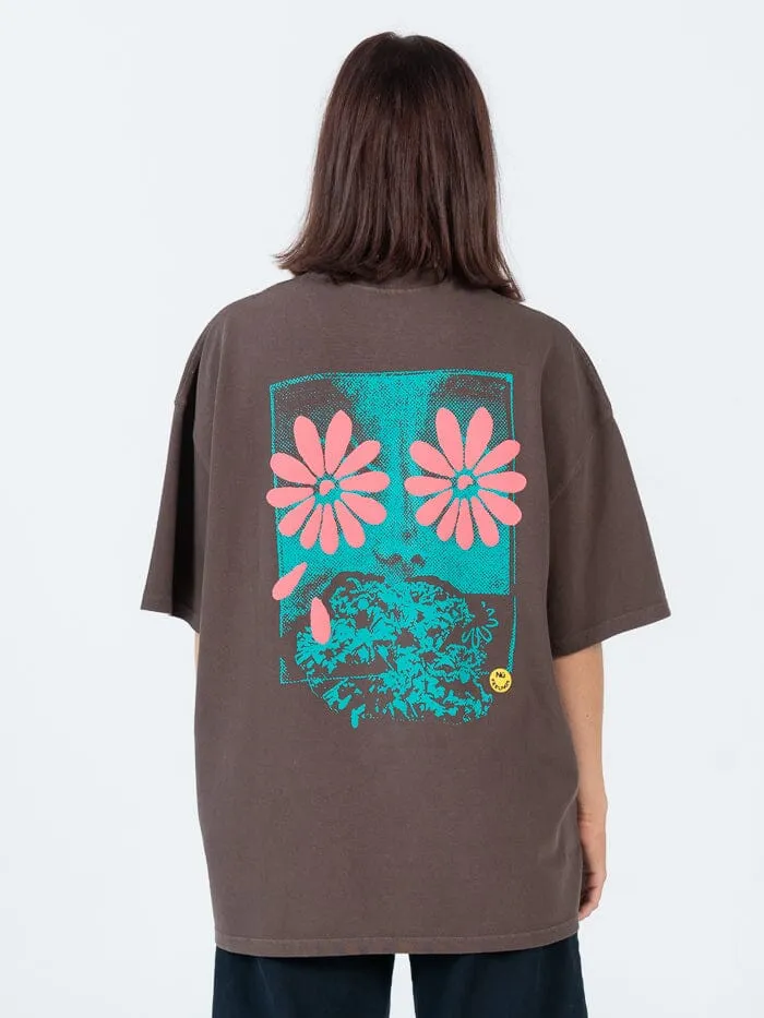 Everywhere Oversize Heavyweight Tee - Choc Brown Overdye sold by Thrills product image thumbnail 2