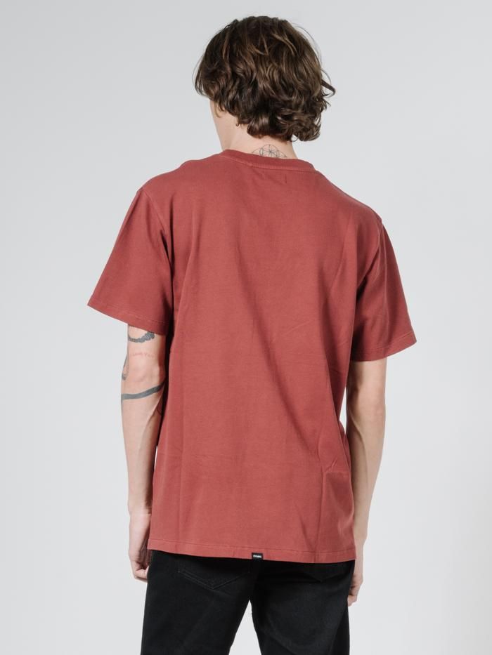 Tonal Palmed Thrills Merch Fit Tee - Burnt Red sold by Thrills product image thumbnail 2