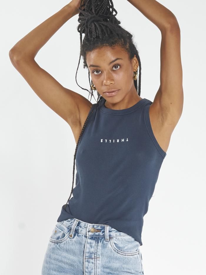 Minimal Thrills Racer Front Tank - Ink Navy sold by Thrills product image thumbnail 3