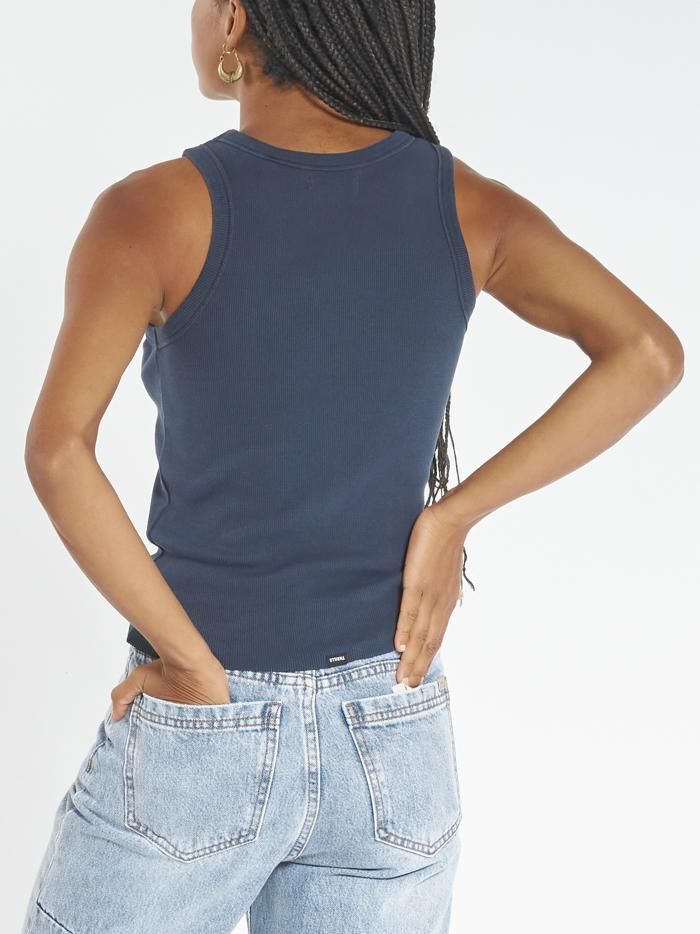 Minimal Thrills Racer Front Tank - Ink Navy sold by Thrills product image thumbnail 2