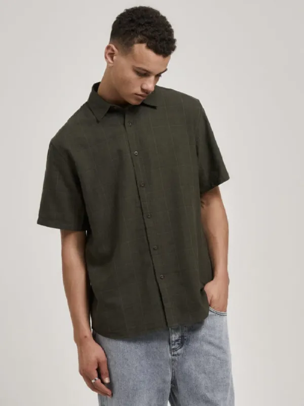 The Promised Land Short Sleeve Shirt - Army Green sold by Thrills