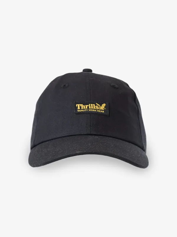 Thrills Union 6 Panel Cap - Black Herringbone sold by Thrills