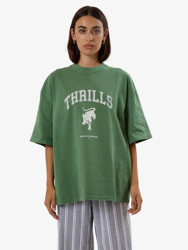 Hard Knocks Oversized Tee - Elm Green made by Thrills